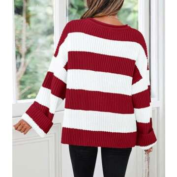 ZESICA Women's Color Block Oversized Sweater