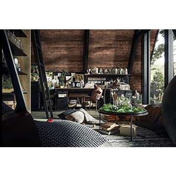 Dimoon Wood Wallpaper Brown Dark Wood Contact Paper Brown Wood Plank Wood Peel and Stick Wallpaper Removable Rustic Wood Grain Self Adhesive Vintage Distressed Texture Desk Vinyl Roll17.7 x78.7''