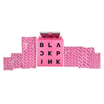Blackpink VIP All Access Box - Includes 13 Surprises Inside, Like: Stickers, Polaroids of Lisa, Jennie, Jisoo & Rose, Phone Stand, Keychain/Lanyard, Glitter Barrettes, and Glitzy Glasses