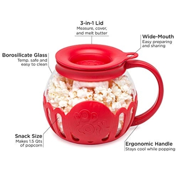 Ecolution Micro-Pop Popcorn Popper - BPA Free & Dishwasher Safe