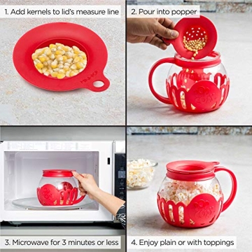 Ecolution Micro-Pop Popcorn Popper - BPA Free & Dishwasher Safe