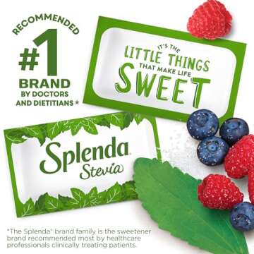 SPLENDA Stevia Zero Calorie Sweetener, Plant Based Sugar Substitute Granulated Powder, Single Serve Packets, 140 Count