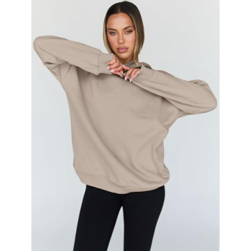 Trendy Queen Women's Oversized Fleece-Lined Pullover Hoodie