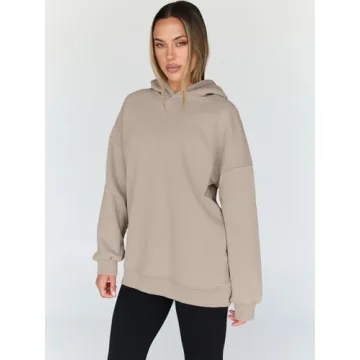 Trendy Queen Women's Oversized Fleece-Lined Pullover Hoodie