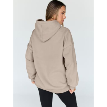 Trendy Queen Women's Oversized Fleece-Lined Pullover Hoodie