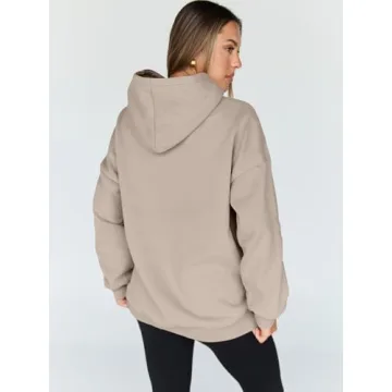 Trendy Queen Women's Oversized Fleece-Lined Pullover Hoodie