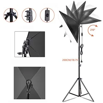 Frunsi 5500K Softbox Lighting Kit for Photography Excellence