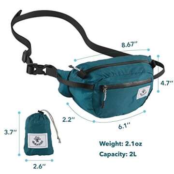 4Monster Hiking Waist Pack: Lightweight & Durable Fanny Pack