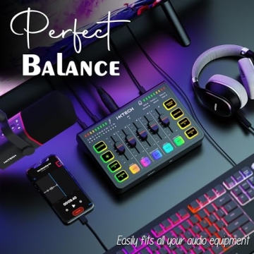 IXTECH Gaming Audio Mixer with XLR Support