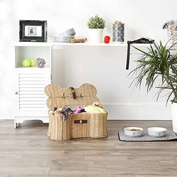 Bone Dry Pet Storage Toy Basket - Stylish & Durable