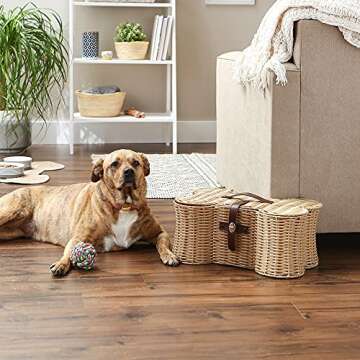 Bone Dry Pet Storage Toy Basket - Stylish & Durable