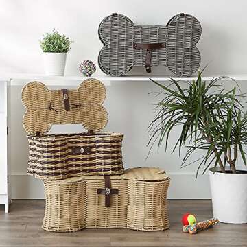 Bone Dry Pet Storage Toy Basket - Stylish & Durable
