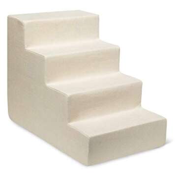 Best Pet Supplies Dog Stairs & Steps - Foam Steps for Small Dogs & Cats, Non-Slip Indoor Balanced Pe...
