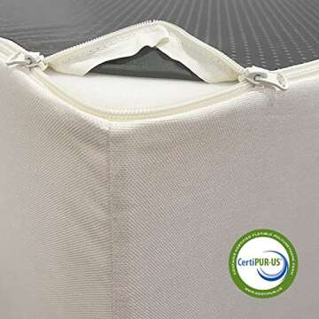 Best Pet Supplies Dog Stairs & Steps - Foam Steps for Small Dogs & Cats, Non-Slip Indoor Balanced Pet Step Support, Dog Ramp, No Assembly, Ivory, 4-Step (18-inch Height).