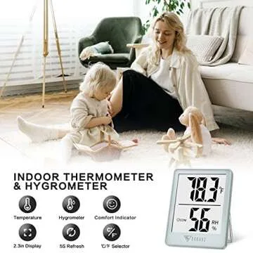DOQAUS Digital Hygrometer Indoor Thermometer - Accurate, Fast Refresh