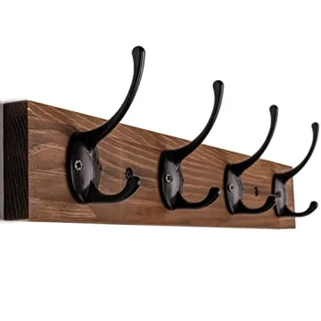 VERTORGAN Modern Coat Rack - Stylish Wall Mounted Design with 4 Hooks for Home Organization