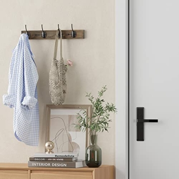 VERTORGAN Coat Rack Wall Mounted with 4 Hooks for Any Room