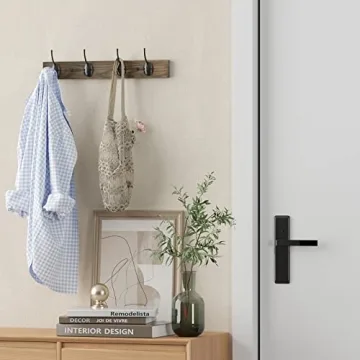 VERTORGAN Coat Rack Wall Mounted with 4 Hooks for Any Room
