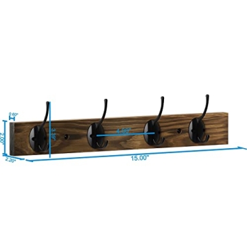 VERTORGAN Coat Rack Wall Mounted with 4 Hooks for Any Room
