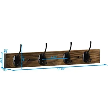 VERTORGAN Coat Rack Wall Mounted with 4 Hooks for Any Room