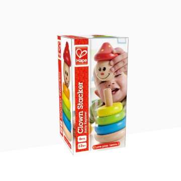 Hape Clown Stacker Educational Wooden Toy for Toddlers
