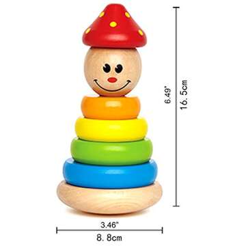 Hape Clown Stacker Educational Wooden Toy for Toddlers