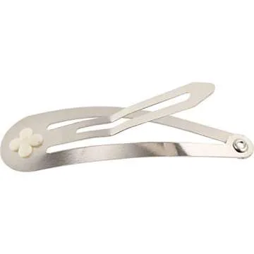 Lawie 50 Pack Bulk 2 Inch 5 CM Glue Pad Snap Metal Hair Clips Barrettes Hairpins Clips Hairgrips Craft DIY Accessories