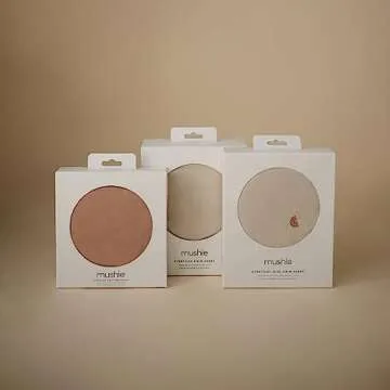 mushie Stretchy & Soft Crib Sheet | Fitted 28" x 52" (Natural)