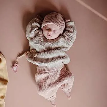 mushie Stretchy & Soft Crib Sheet | Fitted 28" x 52" (Natural)