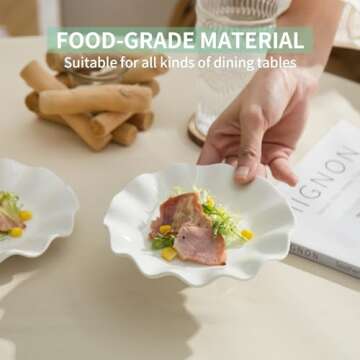 Stylish OMAYKEY Ceramic Dessert Plates Set of 18