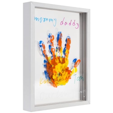 Family Handprint Frame Kit for 4 with 12 Paints&9 Pens,New Parents Gifts for Couples After Birth,Bab...