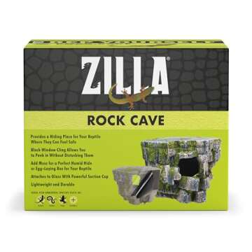 Zilla Vertical Décor Rock Cave 8.75 x 5.875 x 7.25",Grey