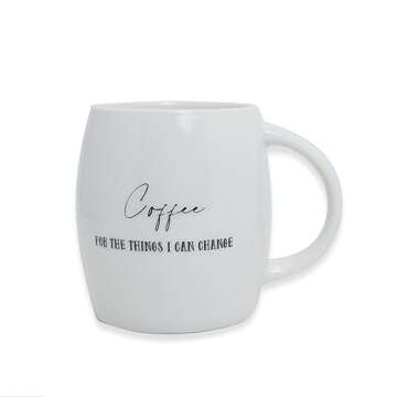 Coffee Mug Wine Gift Set, White Cup and Stemless Wine Glass Set for Coworker Best Friend Teacher Doctor Nurse Dentist Women Men Graduation Wedding Birthday Present Secret Santa Holiday (Change)