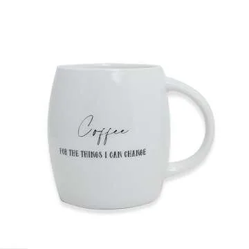 Coffee Mug Wine Gift Set, White Cup and Stemless Wine Glass Set for Coworker Best Friend Teacher Doctor Nurse Dentist Women Men Graduation Wedding Birthday Present Secret Santa Holiday (Change)