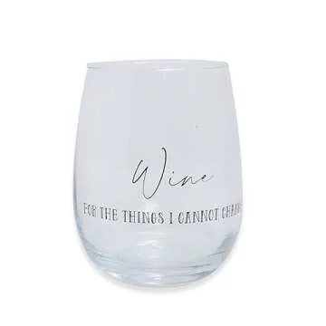 Coffee Mug Wine Gift Set, White Cup and Stemless Wine Glass Set for Coworker Best Friend Teacher Doctor Nurse Dentist Women Men Graduation Wedding Birthday Present Secret Santa Holiday (Change)