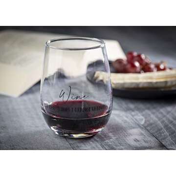 Coffee Mug Wine Gift Set, White Cup and Stemless Wine Glass Set for Coworker Best Friend Teacher Doctor Nurse Dentist Women Men Graduation Wedding Birthday Present Secret Santa Holiday (Change)