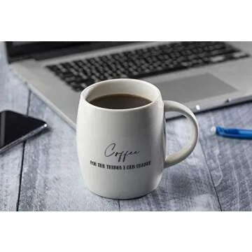 Coffee Mug Wine Gift Set, White Cup and Stemless Wine Glass Set for Coworker Best Friend Teacher Doctor Nurse Dentist Women Men Graduation Wedding Birthday Present Secret Santa Holiday (Change)