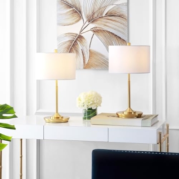 Stylish Safavieh Taren Table Lamp Set - Modern Brass Gold