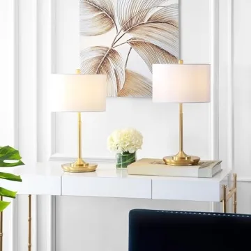 Stylish Safavieh Taren Table Lamp Set - Modern Brass Gold