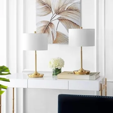 Stylish Safavieh Taren Table Lamp Set - Modern Brass Gold
