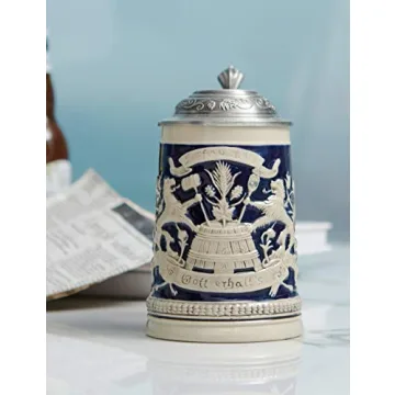 HAUCOZE Beer Stein Mug - German Bavarian Drinking Mug