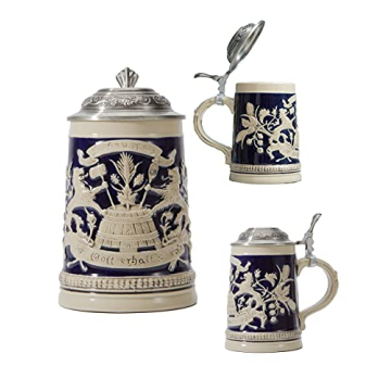 HAUCOZE Beer Stein Mug - German Bavarian Drinking Mug