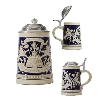 HAUCOZE Beer Stein Mug - German Bavarian Drinking Mug