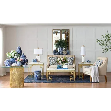 A&B Home 18" Porcelain Decorative Ginger Jar Centerpiece