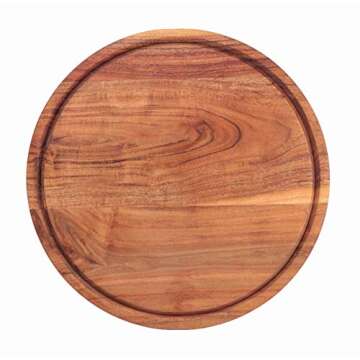 Kaizen Casa Round Wood Cutting Board - Stylish & Functional