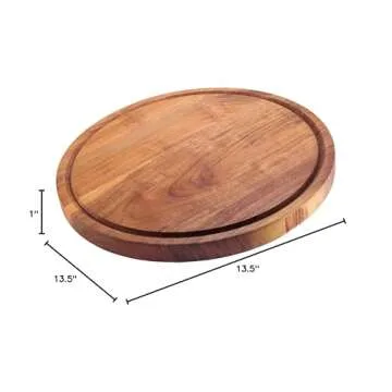 Kaizen Casa Round Wood Cutting Board - Stylish & Functional