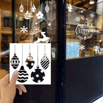 8 Pcs Reusable Christmas Craft Stencils for Holiday Fun