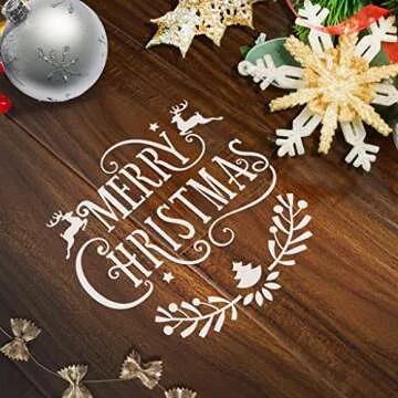 8 Pcs Reusable Christmas Craft Stencils for Holiday Fun