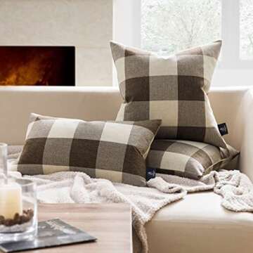 Gingham Buffalo Check Plaid Pillow Covers for Home Decor