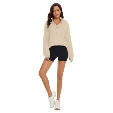 MISSACTIVER Women’s Oversized Half Zip Sweatshirt - Perfect for Casual Wear
